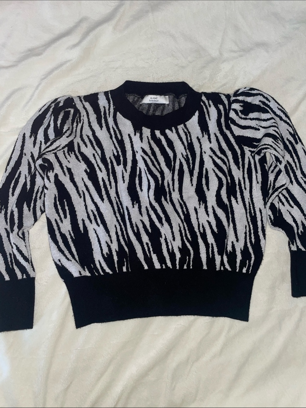 Zebra print sweater top